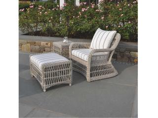 Kingsley Bate Special Order Southampton Wicker Cushion Ottoman