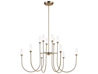 Kichler Moraine 12-Light Champagne Bronze Cylinder Chandelier