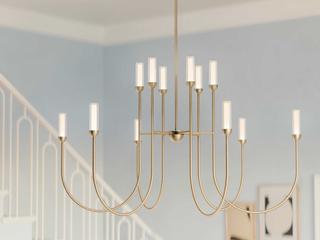 Kichler Moraine 12-Light Champagne Bronze Cylinder Chandelier