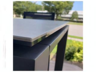 Kettler Concept Aluminum Lava Square Ceramic Top Outdoor Bar Table