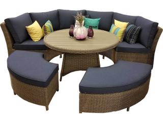 Kettler Palma Rattan Spectrum Indigo Aluminum Dining Set