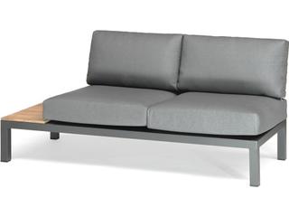 Kettler Elba Aluminum Charcoal Sectional Patio Lounge Set with Cast Silver