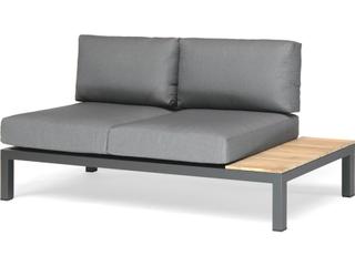 Kettler Elba Aluminum Charcoal Sectional Patio Lounge Set with Cast Silver