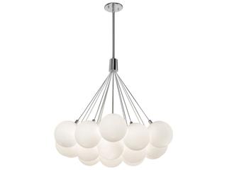 Kuzco Lighting Bolla Opal Glass Clear Globe Chandelier