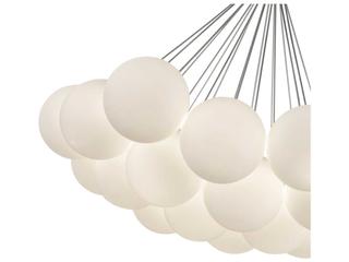 Kuzco Lighting Bolla Opal Glass Clear Globe Chandelier