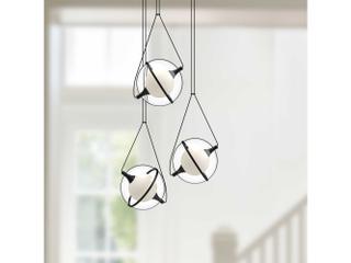 Kuzco Lighting Aries Black Geometric Globe Chandelier