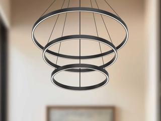 Kuzco Lighting Cerchio Black Round Chandelier