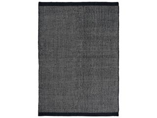 Asko Black Hand-Woven Wool Blend Area Rug