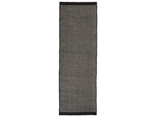 Asko Hand-Woven Wool and Cotton Runner Rug in Black