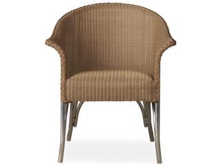 Lloyd Flanders All Seasons Wicker Dining Armchair with Padded Seat