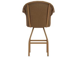Lloyd Flanders All Seasons Wicker Swivel Patio Bar Stool with Padded Seat