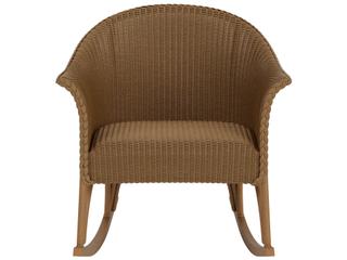 Lloyd Flanders All Seasons Wicker Lounge Patio Rocker with Padded Seat