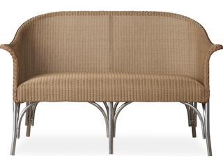 Lloyd Flanders All Seasons Wicker Outdoor Loveseat with Padded Seat