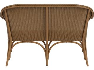 Lloyd Flanders All Seasons Wicker Outdoor Loveseat with Padded Seat