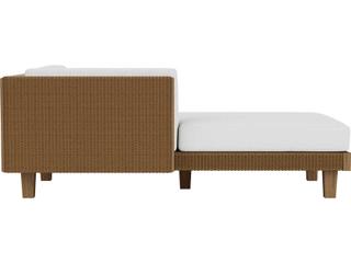 Lloyd Flanders Catalina Wicker Right Arm Outdoor Patio Chaise Lounge