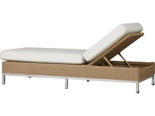 Lloyd Flanders Elements Stainless Steel Wicker Outdoor Chaise Lounge