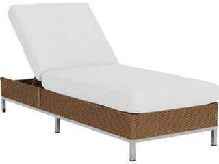 Elements Stainless Steel Wicker Outdoor Chaise Lounge