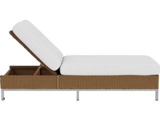 Lloyd Flanders Elements Stainless Steel Wicker Outdoor Chaise Lounge