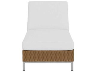 Lloyd Flanders Elements Stainless Steel Wicker Outdoor Chaise Lounge