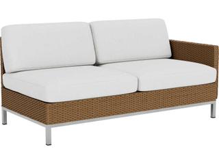 Elements Steel Wicker Left Arm Outdoor Loveseat