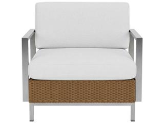 Lloyd Flanders Elements Steel Wicker Patio Lounge Chair
