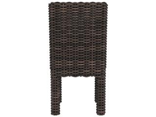 Lloyd Flanders Largo Vintage Oak Wicker Outdoor Patio Dining Side Chair