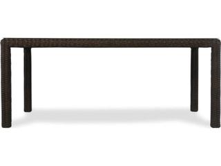 Mesa Wicker Rectangular Glass Top Outdoor Dining Table
