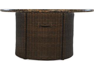 Lloyd Flanders Mesa Wicker Round Outdoor Patio Fire Pit Table