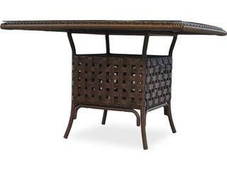 Haven Wicker Square Outdoor Dining Table with Umbrella Hole