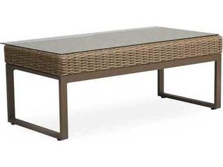 Milan Wicker Rectangular Outdoor Patio Coffee Table