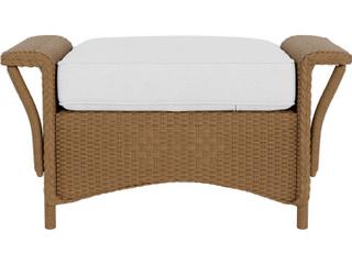 Lloyd Flanders Nantucket Wicker Outdoor Patio Ottoman
