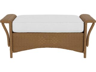 Lloyd Flanders Nantucket Wicker Patio Ottoman