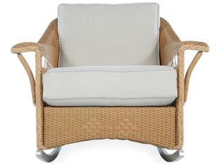 Lloyd Flanders Nantucket Wicker Rocker Outdoor Patio Lounge Chair