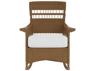 Lloyd Flanders Nantucket Wicker Porch Rocker Patio Lounge Chair