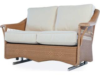 Nantucket Wicker Glider Outdoor Loveseat