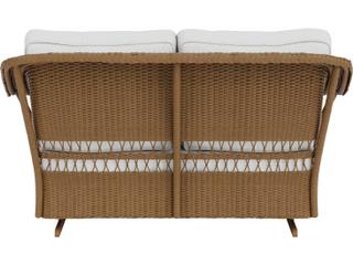 Lloyd Flanders Nantucket Wicker Glider Outdoor Loveseat