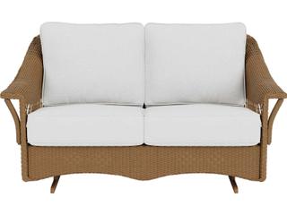 Lloyd Flanders Nantucket Wicker Glider Outdoor Loveseat