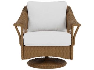 Lloyd Flanders Nantucket Wicker Swivel Rocker Outdoor Lounge Chair