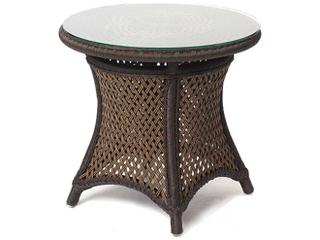Lloyd Flanders Grand Traverse Wicker Round Patio End Table