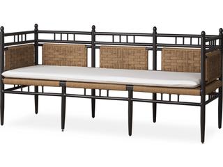 Low Country Antique Black Aluminum Garden Outdoor Bench
