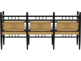 Lloyd Flanders Low Country Antique Black Aluminum Garden Outdoor Bench