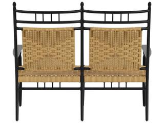 Lloyd Flanders Low Country Antique Black Aluminum Patio Loveseat