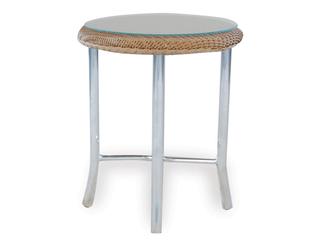 Wicker Round Outdoor End Table