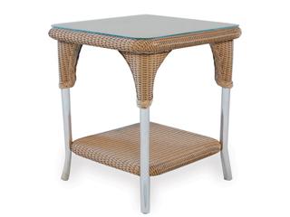 Wicker Square Patio End Table