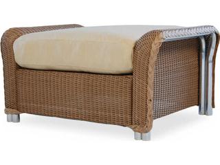 Lloyd Flanders Reflections Wicker Small Outdoor Ottoman
