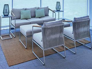 Lloyd Flanders Elevation Stainless Steel Outdoor Lounge Set