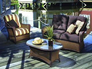 Lloyd Flanders Grand Traverse Wicker Outdoor Patio Lounge Set
