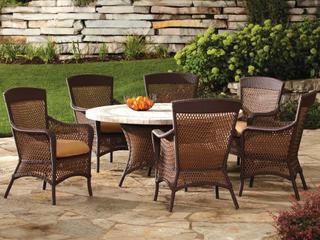 Lloyd Flanders Grand Traverse Wicker Patio Dining Set