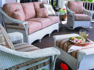 Lloyd Flanders Nantucket Wicker Outdoor Patio Lounge Set
