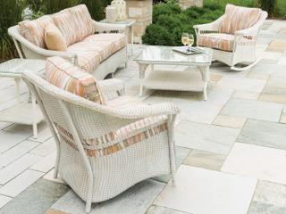Lloyd Flanders Nantucket Wicker Cushion Lounge Set